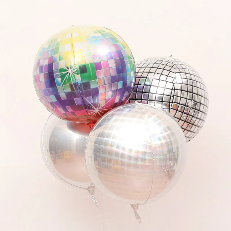 2 шт., 22 дюйма, 4D Цвет диско серебро диско воздушные шары на день рождения Свадебная вечеринка ванные принадлежности для детей декоративные шары