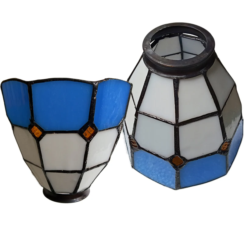 

2-Pack Tiffany Style Glass Lampshade 1-5/8-inch Fitter for Wall Sconce and Pendant Chandelier Light