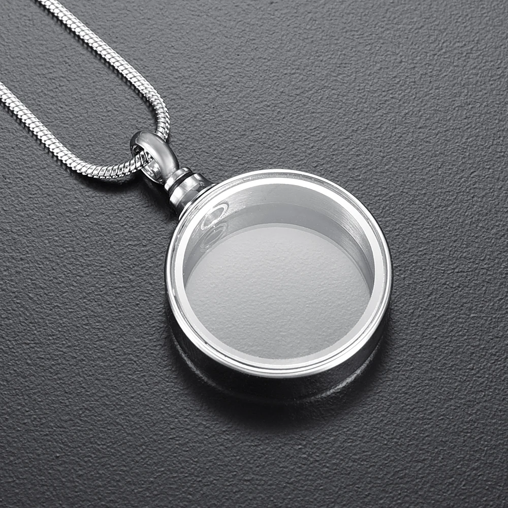 IJD9889 Factory Directly Wholesale Round Glass Cremation Locket Jewelry