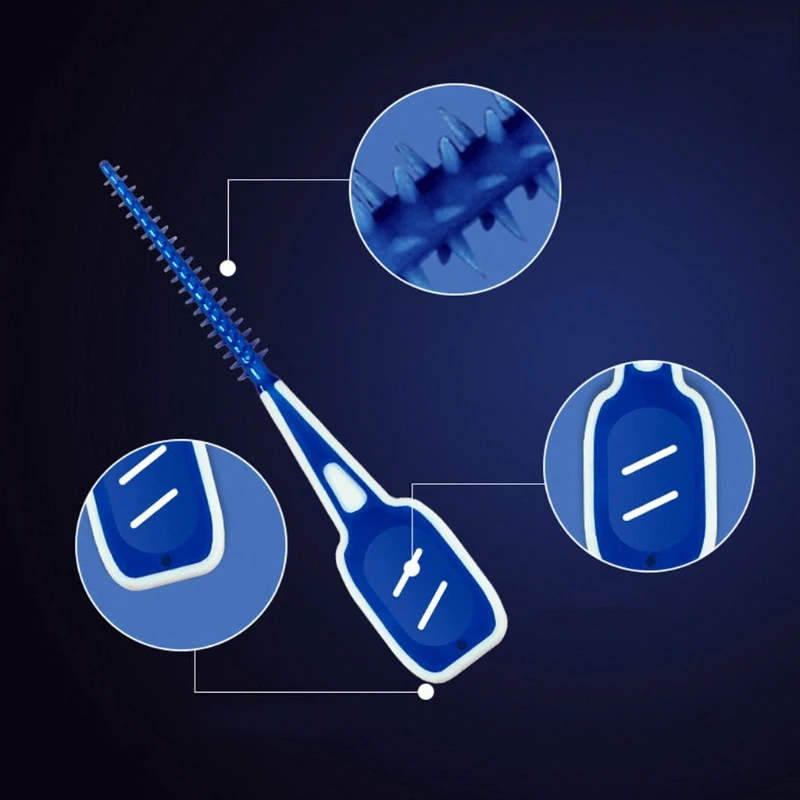 16 шт./лот, межзубная щетка, зубная нить, зубы, для чистки полости рта, силиконовая зубочистка