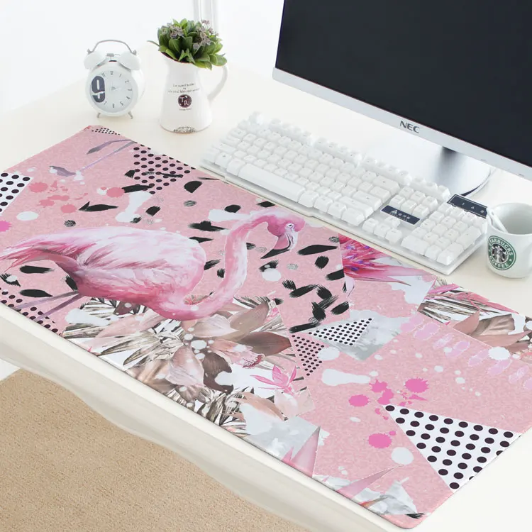 [HFSECURIY] 300*780 мм большой коврик для мыши Фламинго Настольный коврик поверхность водонепроницаемый Противоскользящий Настольный коврик для мыши для работы, игр, учебы