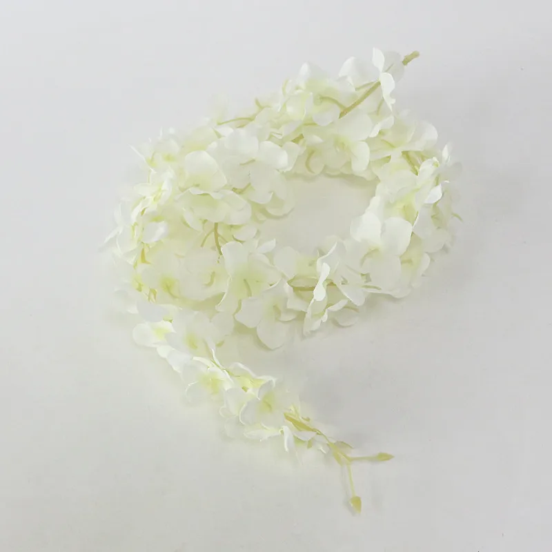 Flone Artificial Wisteria Rattan Silk Flower Simulation Flower Vine Flower Hydrangea  DIY Wedding Party Wall Hanging Decor Art (7)