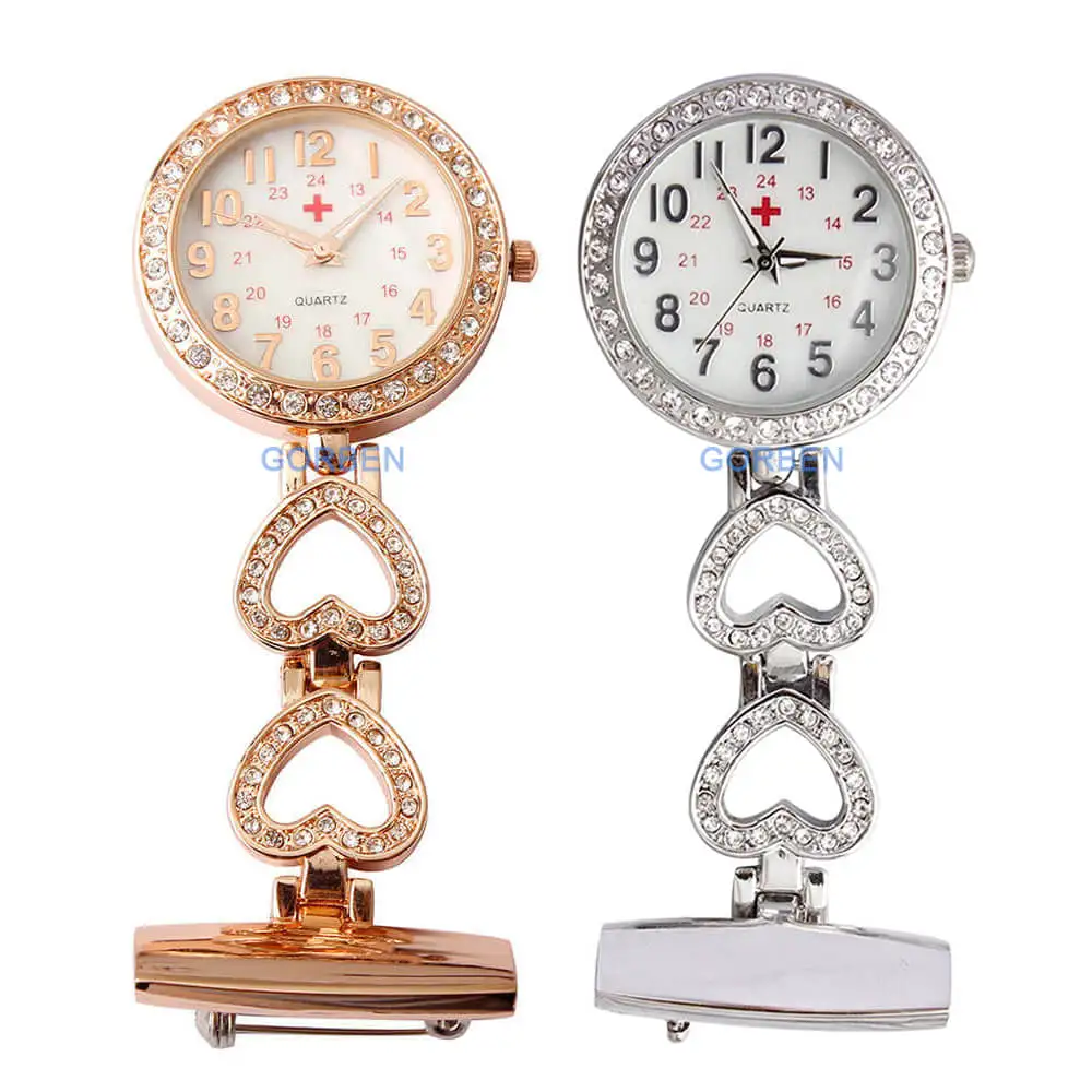

Nurses fob Watches Clip-on Brooch Medical Pocket Watches Handing Doctor Paramedic Nurse Lapel Pin Watch