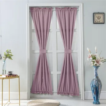 

Enipate 1 Panel French Door Curtain Panel Solid Rod Pocket Window Treatment 4 Colors Vintage Elegant Curtains NO RODS