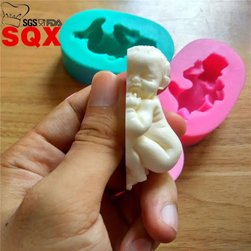 Molde De Silicona De Alta Calidad Para Bebe Durmiendo Herramientas De Decoracion De Pasteles Con Fondant Molde De Silicona Para Jabon Molde De Silicona Para Pastel Sq1469 Sleeping Baby Silicone Mold Baby Silicone Moldsfondant