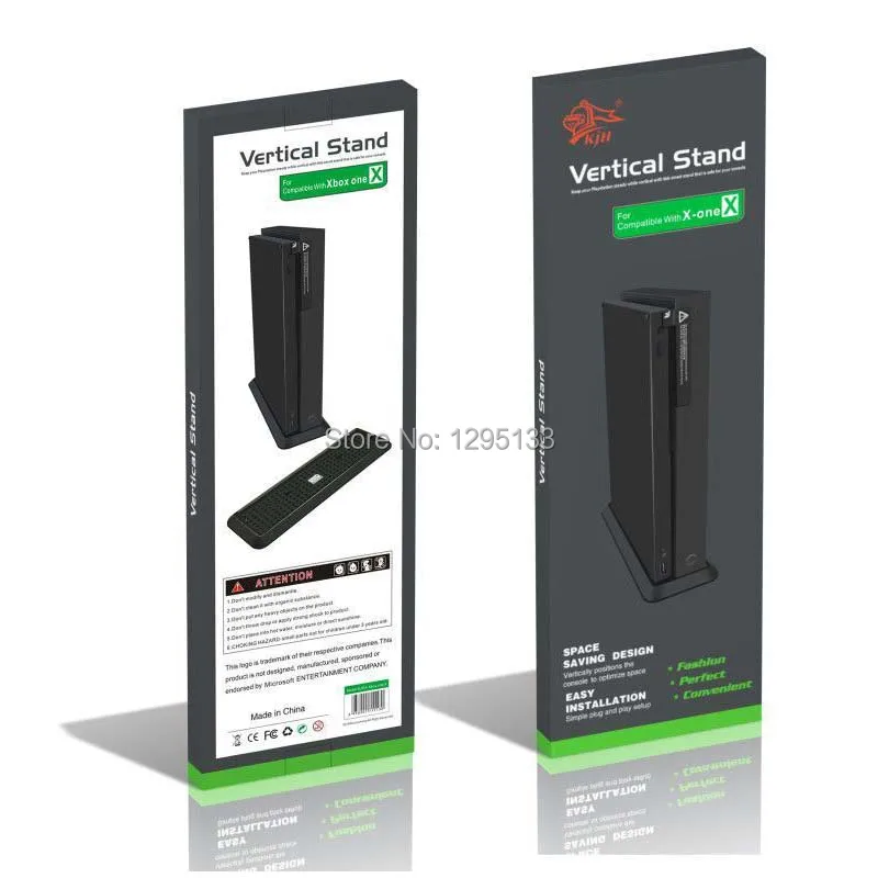 Black Durable Plastic Vertical Stand for Microsoft Xbox One X for Xbox OneX Console (3)