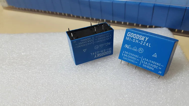 Relés de Potência Lote 24 v 5a 250vac 30vdc 8pin. 100 Pçs - Mi-sh-224l 1 Renovação da Casa