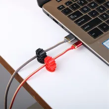 1 шт. Новинка ABS устройство для сматывания кабеля сплошной цвет Кабельный органайзер провод обернутый шнур для офиса держатель для хранения наушников фиксатор строки Настольный набор