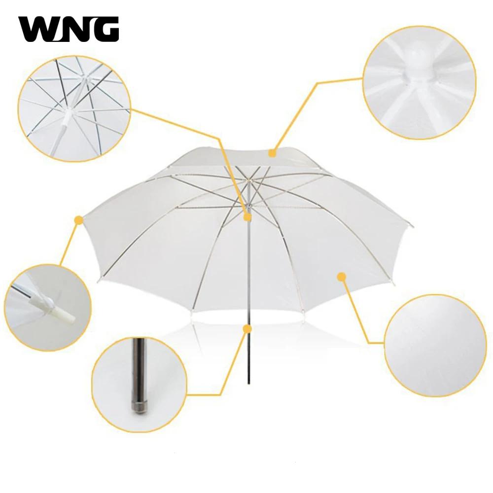 33 дюйма 83 см легкий фотовспышка мягкий зонтик для фотостудии видеосъемка прозрачный белый рассеиватель Зонты мягкого света