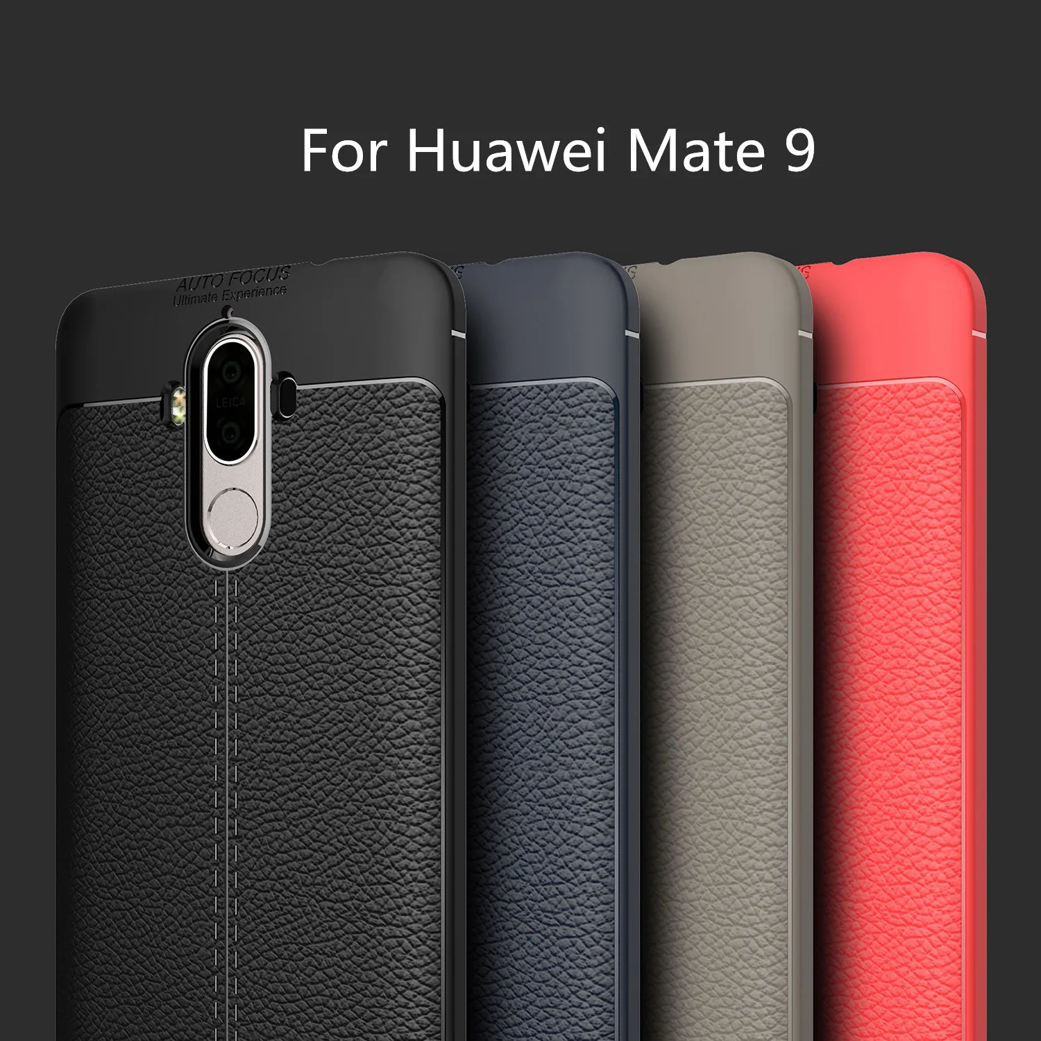 HATOLY For Capa Huawei Mate 9 Case Soft Litchi TPU Rugged Back Case For