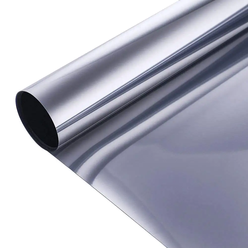 

1.52x30m Wholesale silver Window Film Reflective mirrored window Tint Solar Tint self adhesive Sticker privacy 60''x100ft