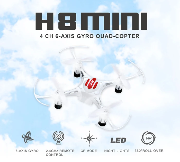 Jjrc H8 мини Drone headless режим 6 Ось гироскопа 2.4 ГГц 4CH Дрон с 360 градусов опрокидывание Функция один ключ возврат вертолет