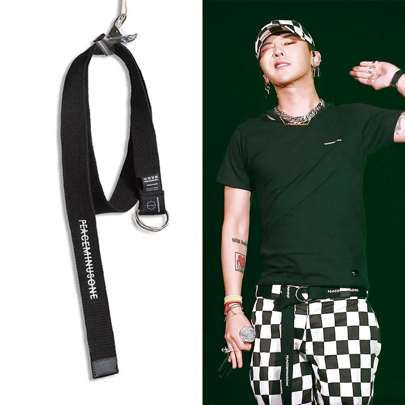 Пояс с надписью peaceminusone Kpop bigbang Gdragon пояс для взрослых|waistband|waistband belt |