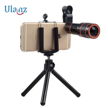 Ulanzi штатив с 12X зум Объективы для телефонов для iPhone 7 6 S плюс Samsung S7 край смартфонов зажим телескопа Камера объектива
