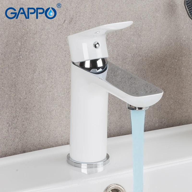 Billige GAPPO weiß Becken Armaturen wasser waschbecken mischer becken mischbatterien badewanne wasserhahn badewanne mixer badezimmer dusche set