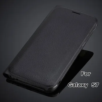 Classical Walle Card Holder Bag For Samsung Galaxy S7 G930 G930F G930A G930FD G9300 Luxury Ultra Slim Leather Flip Cover Case