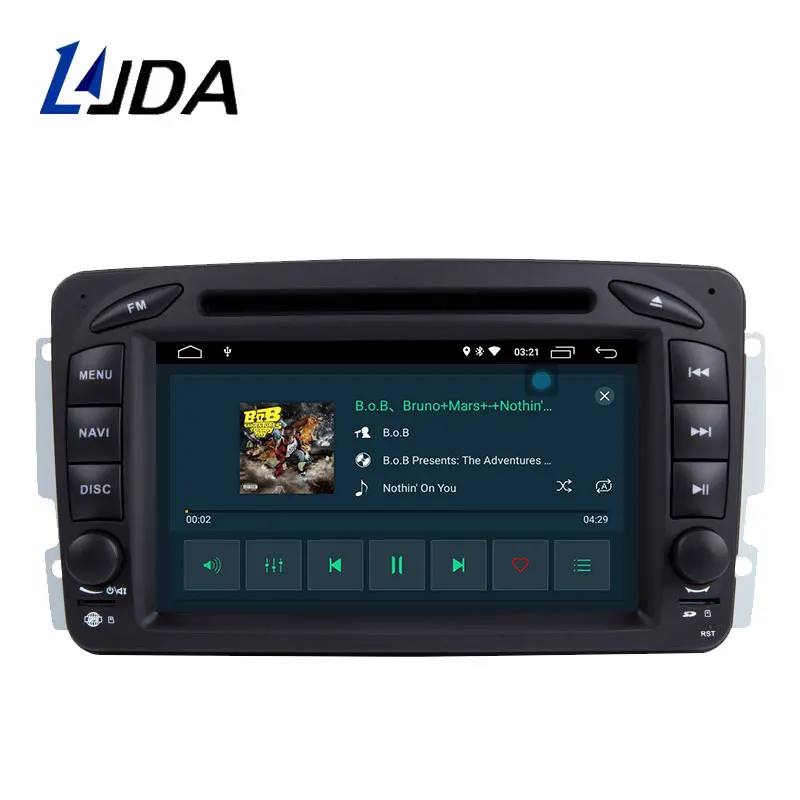 Clearance LJDA 2 Din Android 9.0 Car Radio For Mercedes Benz CLK W209 W203 W208 W463 Vaneo Car Multimedia Stereo Auto Audio GPS DVD IPS 2