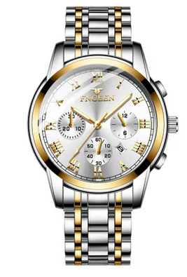 Hirigin новые Брендовые мужские роскошные модные военные армейские Аналоговые кварцевые наручные часы браслет из нержавеющей стали - Окраска металла: 90C