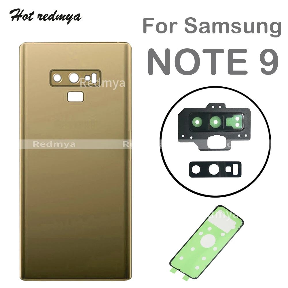 

Note 9 Back cover For Samsung Galaxy Note 9 N960 Full Back Housing Door Rear Battery Cover Case Parts+Camera Lens Free shipping