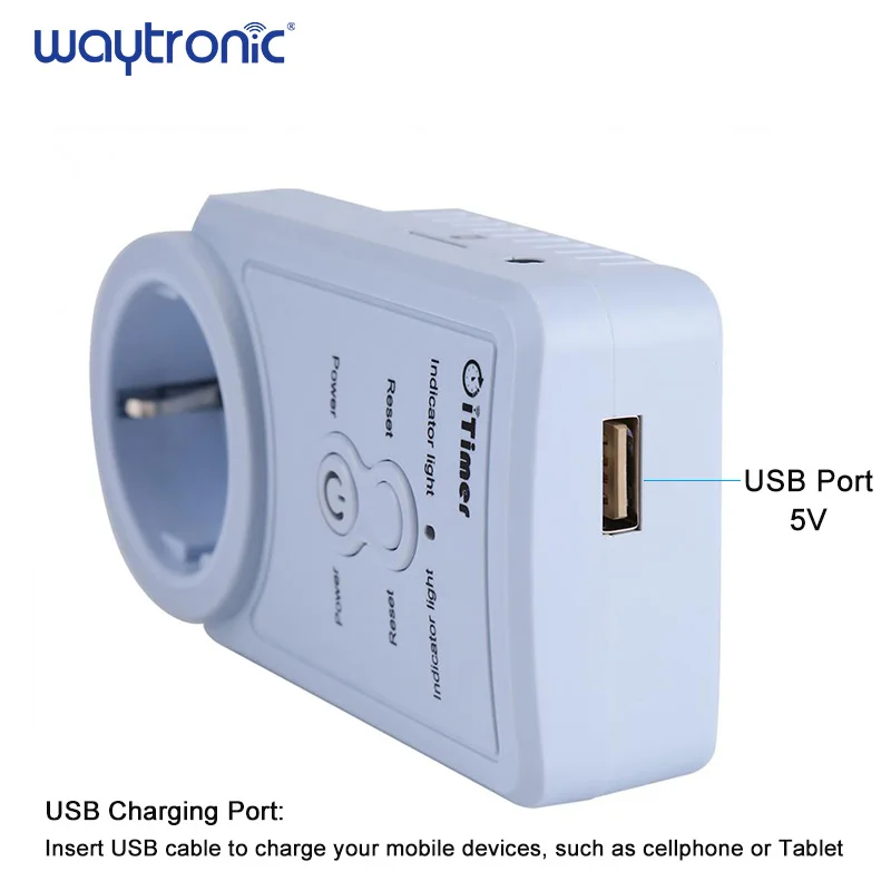 EU Plug GSM Temperature Sensor SMS Remote Control Power Outlet Switch With Telephone Alarm Temperature Query Power Off Function