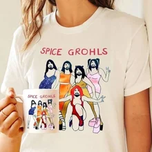 PUDO-JBH, 1 шт., 90 s, модная футболка Dave Grohl или Spice для девочек, эта футболка для вас, крутая модная женская футболка и футболки с пряностями, Grohls
