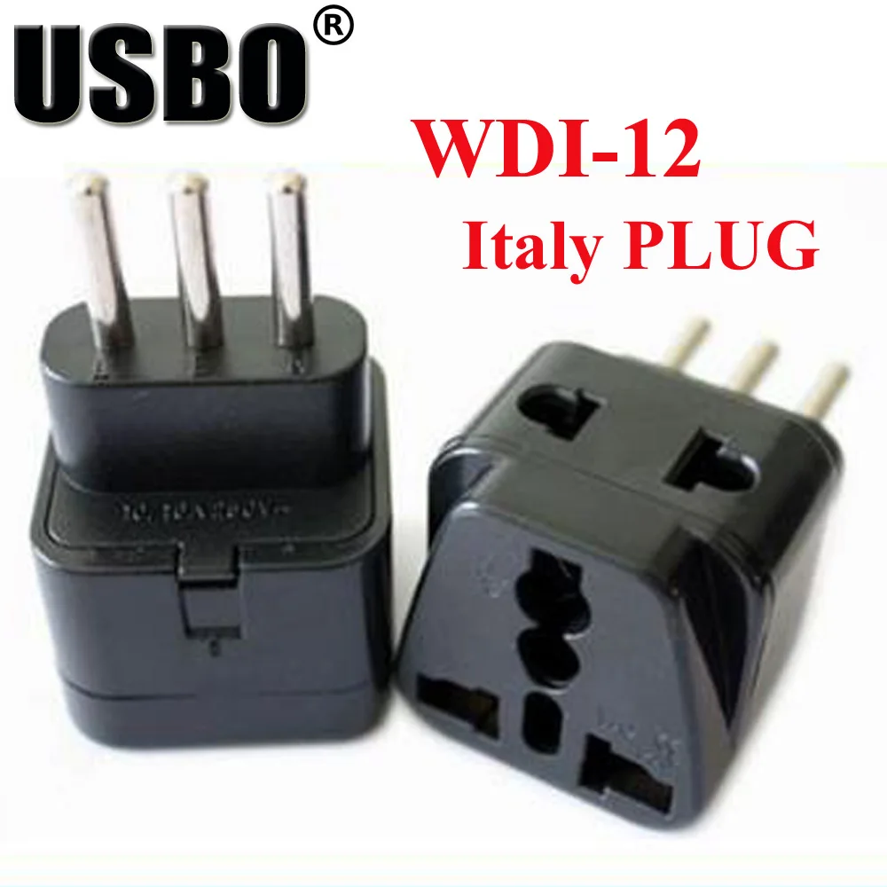 Black white high quality AU EU UK US to Italy travel AC power adapter