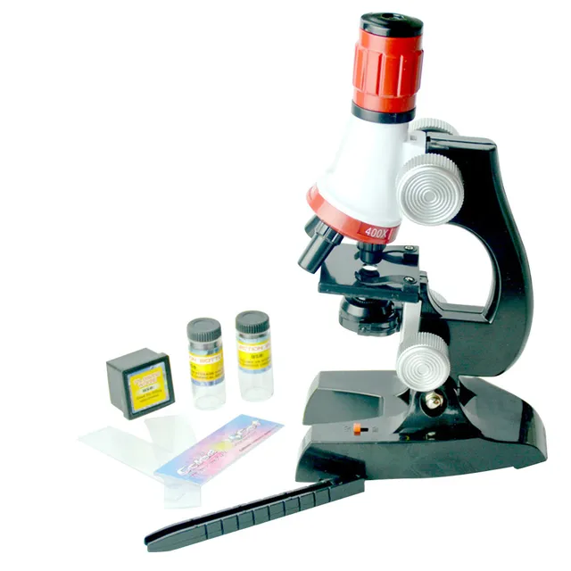  US $10.15  explorer for children tecnologia Microscope Kit Lab LED 100X-1200X Educational Toy Gift Biological 