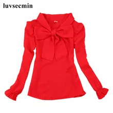Весна-осень на возраст 2–16 лет шифоновые платья и блузки одежда для подростков большого размера детская блузка с длинными рукавами цвет белый красный школьная блузка детские рубашки JW0552
