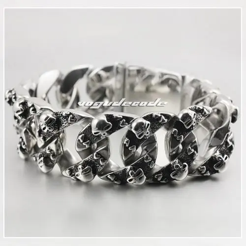Sample Order 8 9 Huge Heavy 316l Stainless Steel Skulls Men S Sample Order 8 9 Huge Heavy 316l Stainless Steel Skulls Men S Biker Bracelet