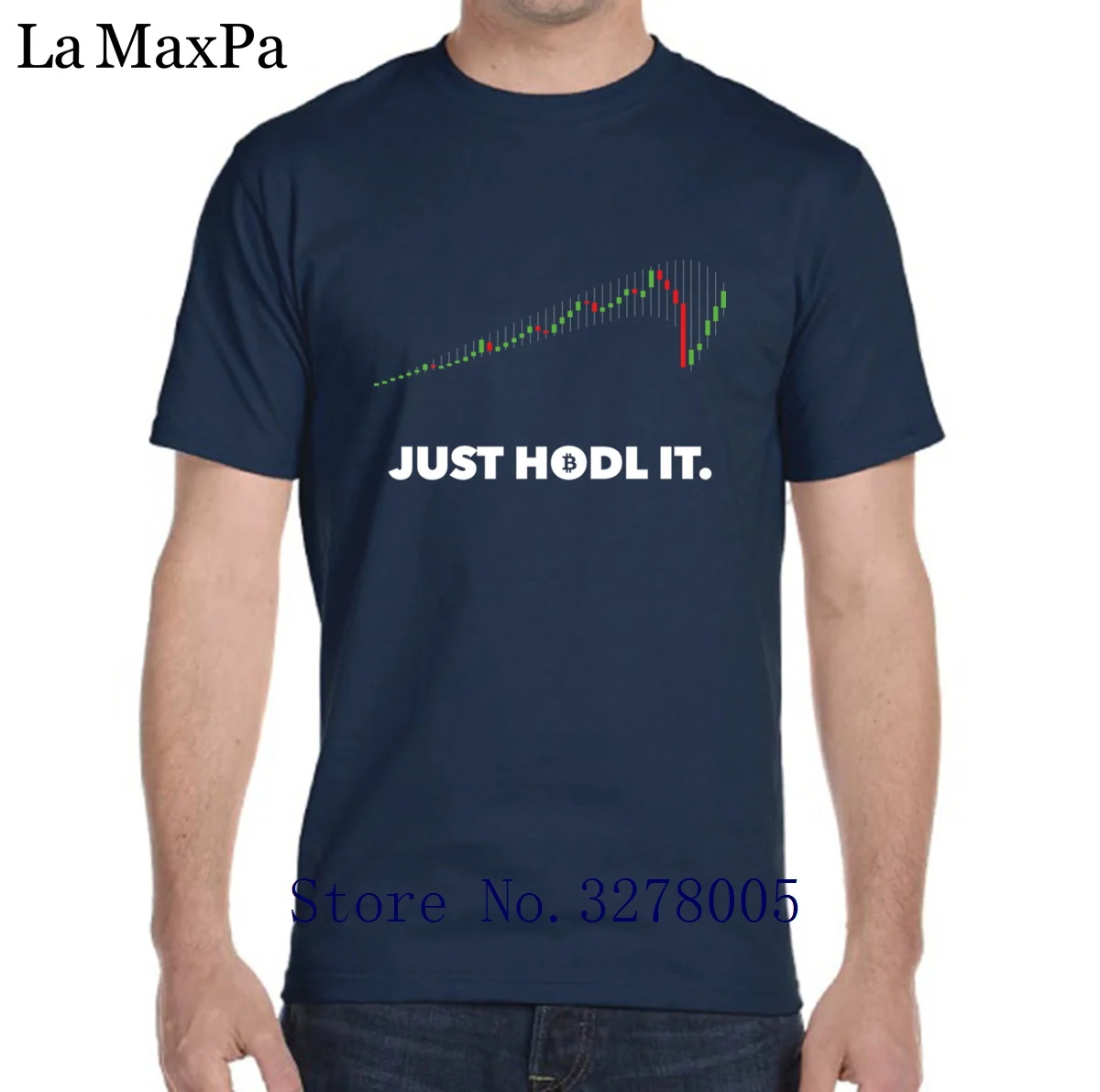 Костюм, Мужская футболка, дышащая, Just Hodl It For men, новинка, Camisetas Hombre, летняя, Биткоин, евро размер, криптовалюта, хип-хоп - Цвет: Navy Blue