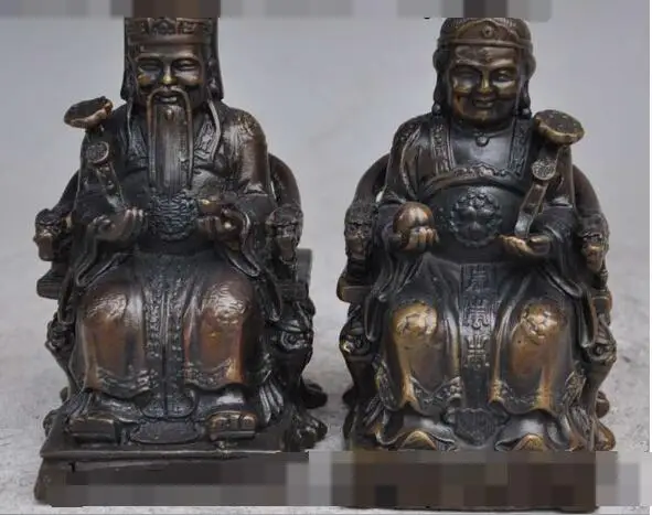 S2893 5 &quotкитайская народная бронзовый богатство жуй yuanbao Бог Земли бабушка бог