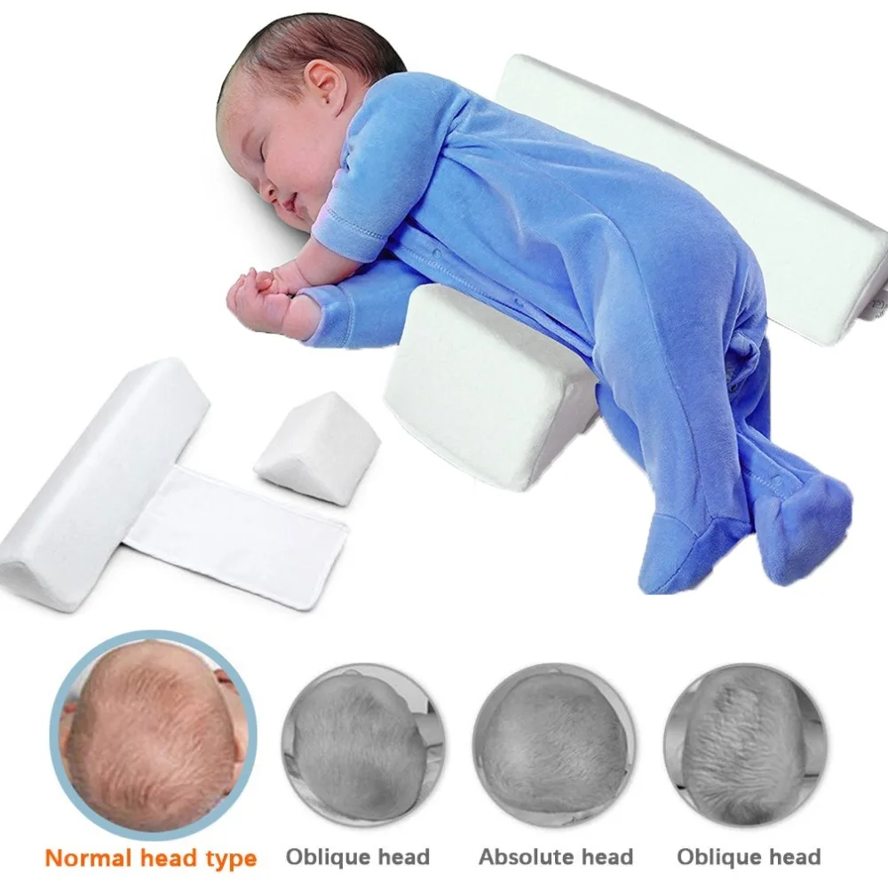Новорожденных сна позиционер удобные и моющийся Младенческая формировании престарелых Подушка Анти-опрокидывание спящий на боку