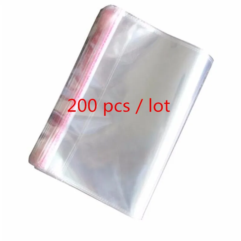 200 шт./лот, 9 Размер, прозрачные пакеты для упаковки печенья, самоклеющиеся пластиковые пакеты для печенья, свадебные пакеты для конфет, БОПП/полиэтиленовые пакеты