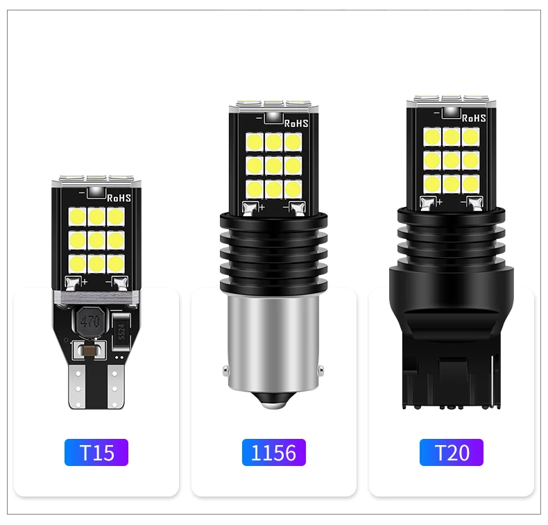 1 шт. супер яркий T15 W16W T20 W21W 1156 P21W светодиодный светильник заднего хода CANBUS без ошибок задний тормозной светильник s сигнальные лампы