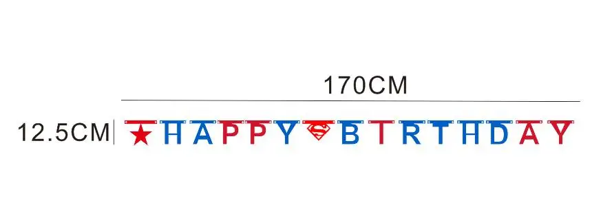 Супермен вечерние фетр счастливый плакат "с днем рождения" флаг с надписью ногтей вечерние декоративная Растяжка Бантинг для детей Товары для детей ткань