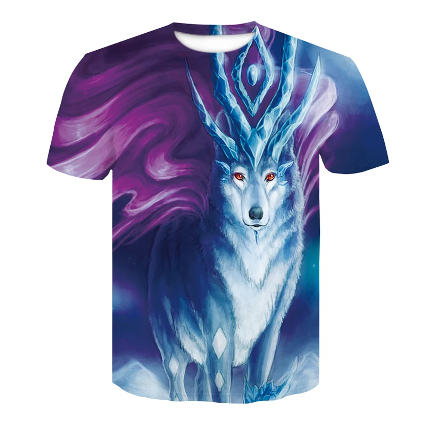 Summer new short-sleeved T shirts for men and women casual half sleeve print sika deer design | Футболки и поло
