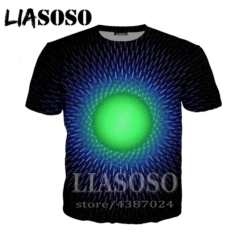 LIASOSO, аниме, 3d принт, футболка для мужчин и женщин, хип-хоп, модная, мандала, новинка, Harajuku, футболка, рубашки, короткий рукав, homme, футболка E177 - Цвет: 9