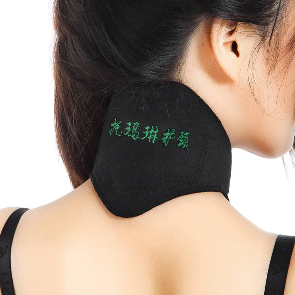 

Soft Black Magnetic Neck Braces Supports Tourmaline Belt Therapy Spontaneous Heating Headache Massager Guard Protector Products
