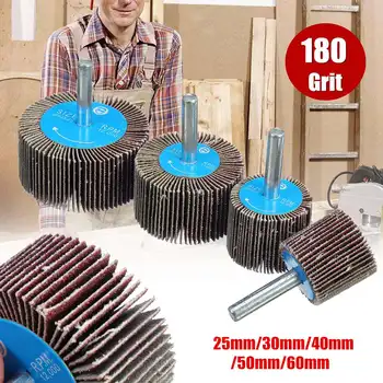 

180 Grit Sanding Flap Wheel 25-60mm Wheel Polishing Grinding Accessories Tool Impeller Disc Sanding Disc Grit Sandpaper Rotary