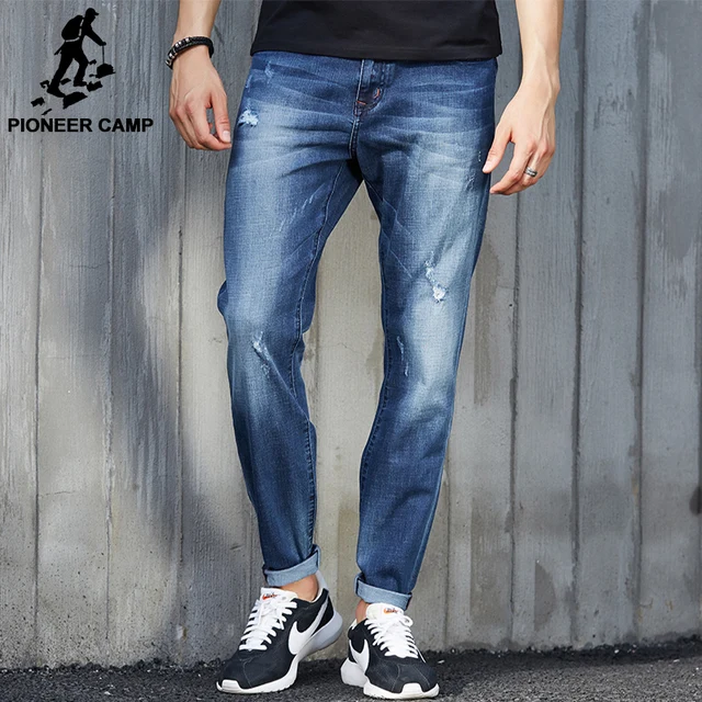 Pioneer Camp 2017 New Hole Jeans Men Fashion brand