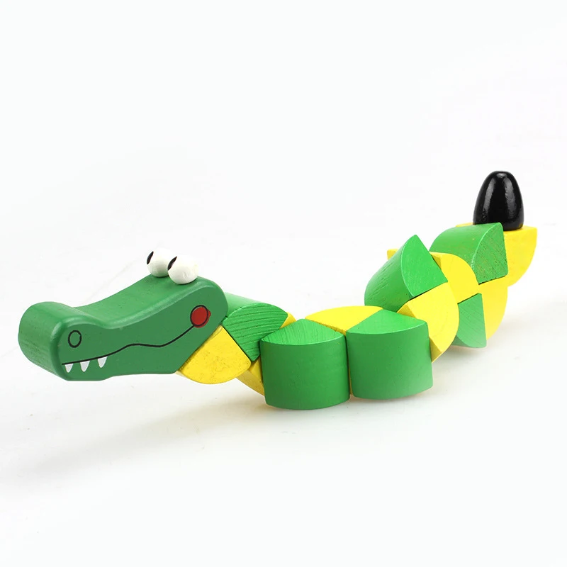 Забавная переменчивая форма червя деревянная витая гусеница детская красочная познавательная игрушка обучающий Подарок детская игрушка