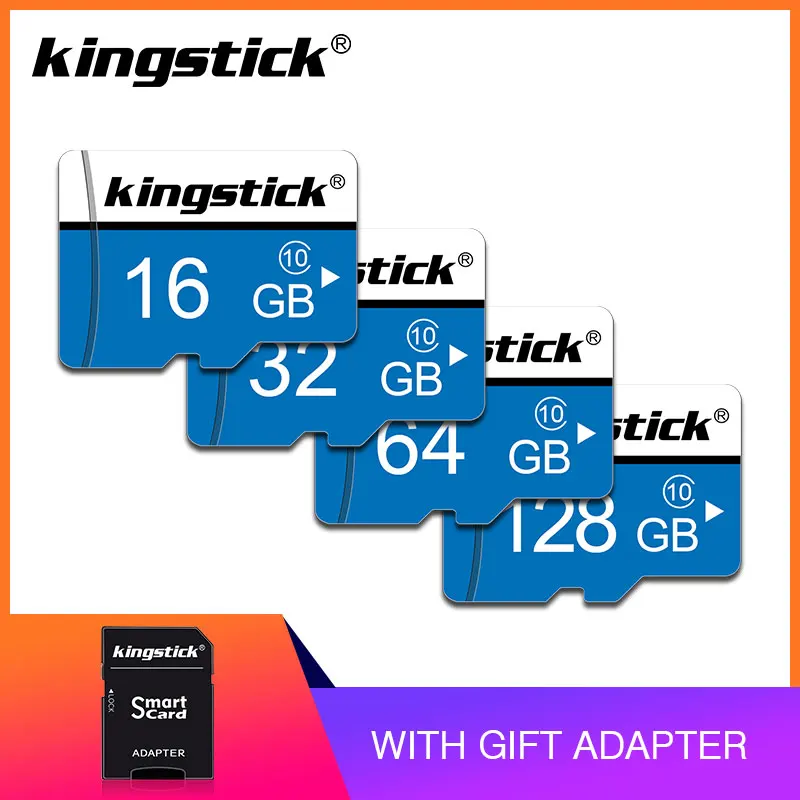 Kingstick Micro SD карта памяти 8 Гб 16 Гб карта памяти sd 32 Гб 64 Гб 128 ГБ C10 Mini SD карта TF UHS-I для мобильного телефона