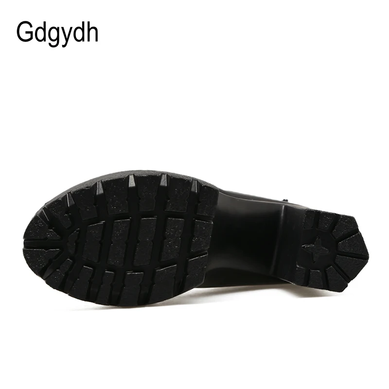 Gdgydh/Демисезонная обувь на платформе Женские тонкие туфли толстом каблуке