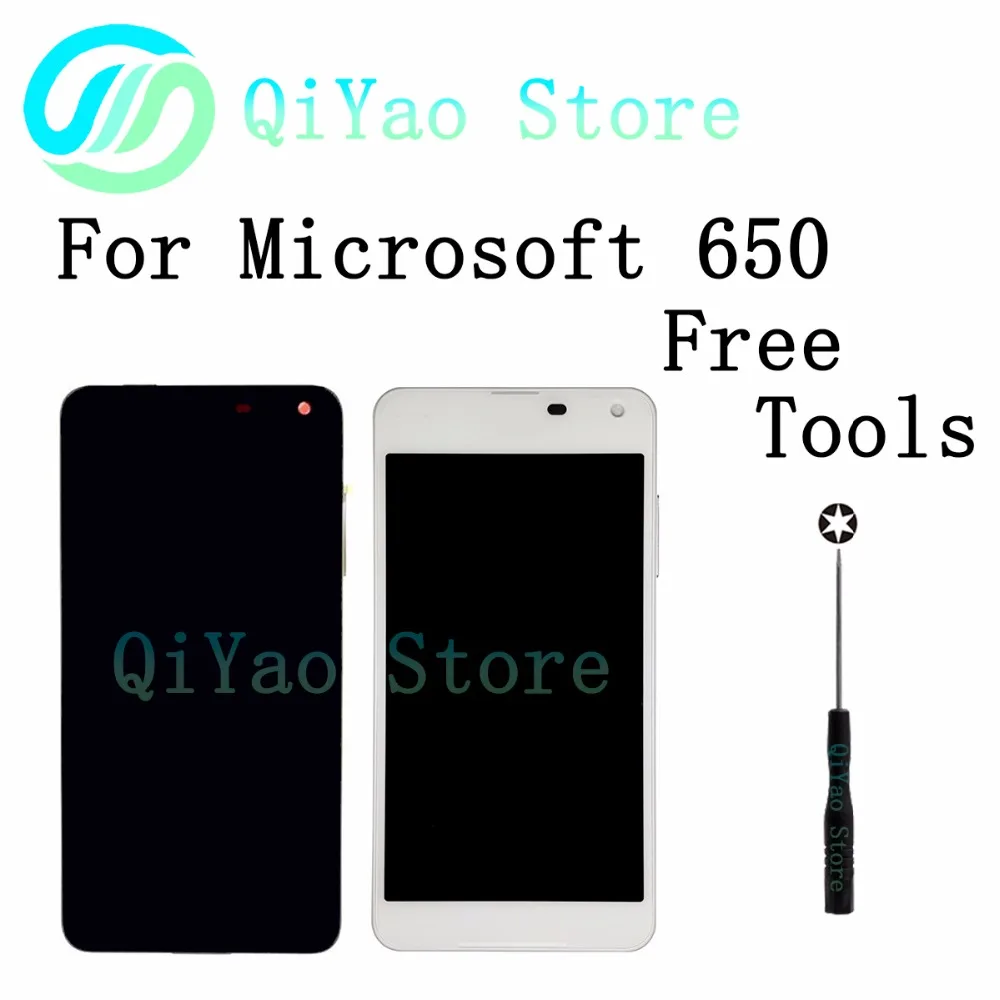 For Nokia Microsoft Lumia 650 New LCD Display Touch Screen Digitizer Assembly Frame White Black
