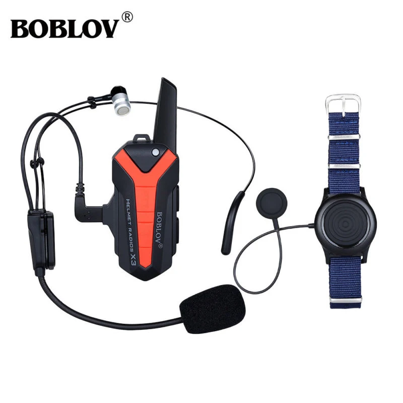Buy Boblov X3 Plus Helmet Bluetooth Walkie Talkie two 2 Way