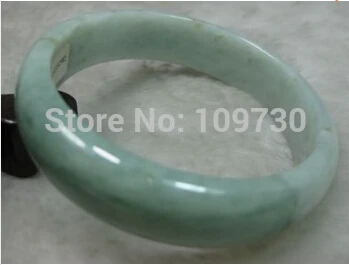

hot sell90932 NATURE GRADE "A "BEAUTIFUL ICY GREEN JADE JADEITE BRACELET BANGLE