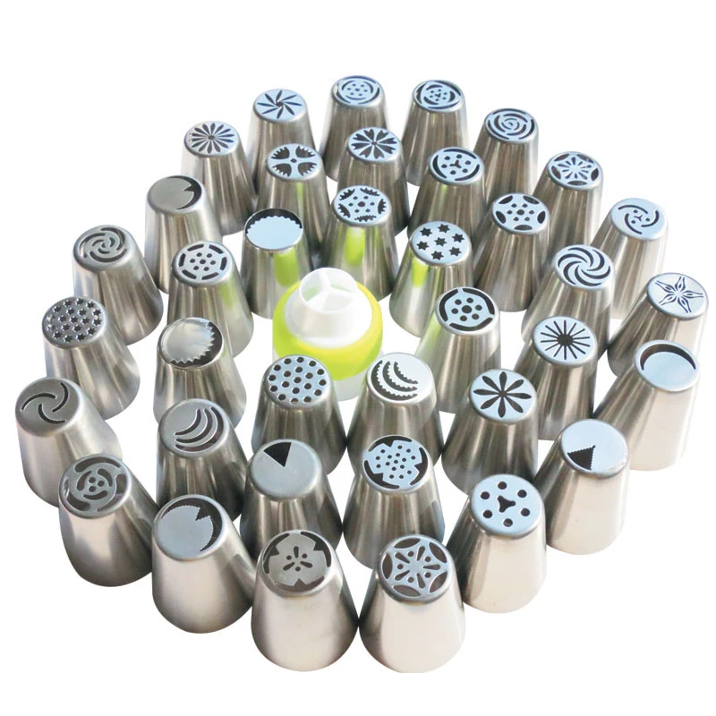 Details about / 36pcs 1Coupler Stainless Steel Icing Piping Nozzles Tips Nozzle Pastry Tools Fon