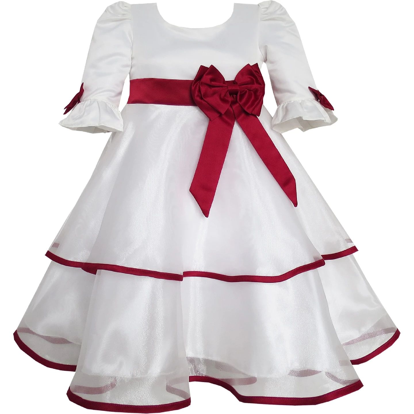 red rose flower girl dresses
