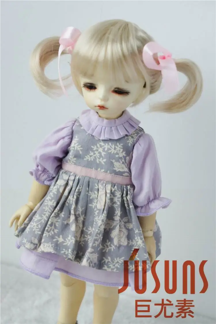 JD070 1/6 Прекрасный двойной пони синтетический мохеровый парик для кукол BJD YOSD 6 7