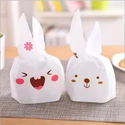 Nicro 10 шт. милые длинные заячьи кроличьи уши Подарочная сумка пасхальные конфеты подарочный набор пластик вечеринка в честь Дня рождения